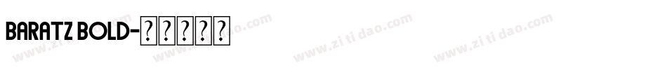 Baratz Bold字体转换
